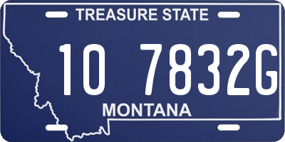 MT license plate 107832G