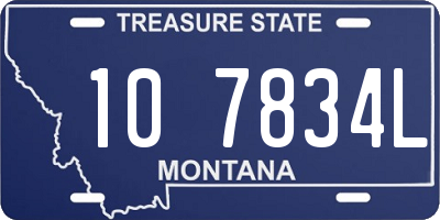 MT license plate 107834L