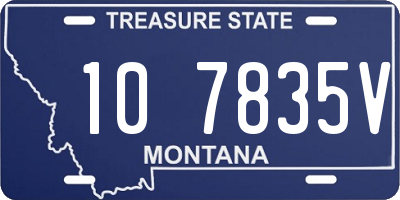 MT license plate 107835V