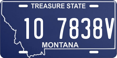 MT license plate 107838V