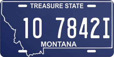 MT license plate 107842I