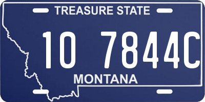 MT license plate 107844C