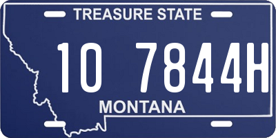 MT license plate 107844H