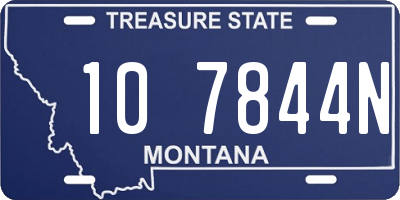 MT license plate 107844N