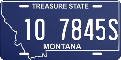 MT license plate 107845S