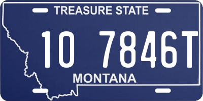 MT license plate 107846T