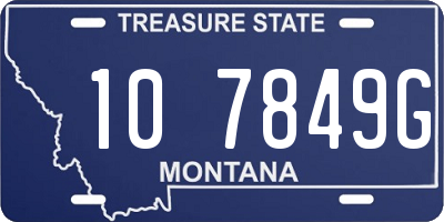 MT license plate 107849G