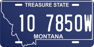 MT license plate 107850W