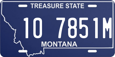 MT license plate 107851M