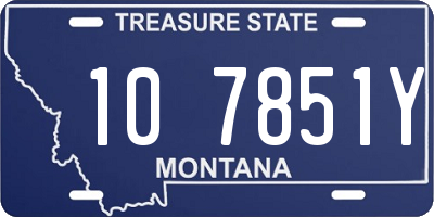 MT license plate 107851Y