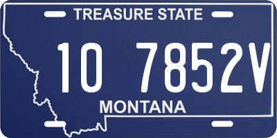 MT license plate 107852V