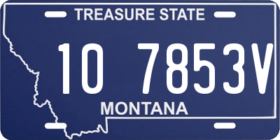 MT license plate 107853V