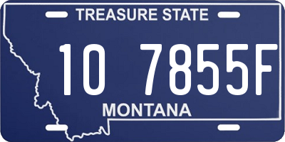 MT license plate 107855F