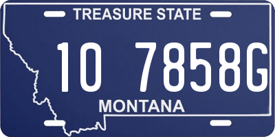 MT license plate 107858G