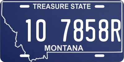 MT license plate 107858R