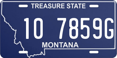 MT license plate 107859G