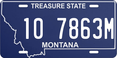 MT license plate 107863M