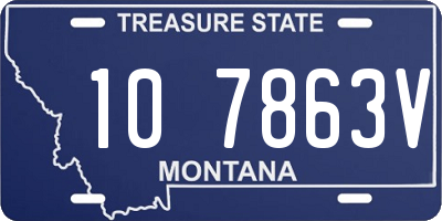 MT license plate 107863V