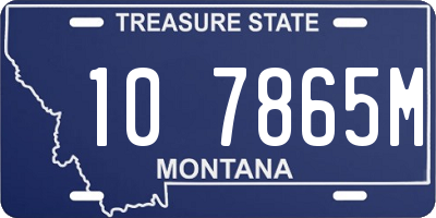 MT license plate 107865M