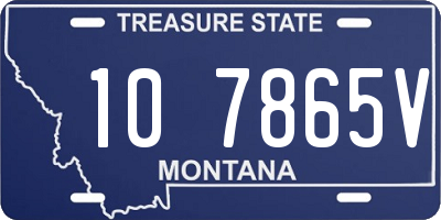 MT license plate 107865V