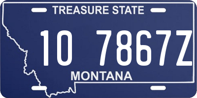 MT license plate 107867Z