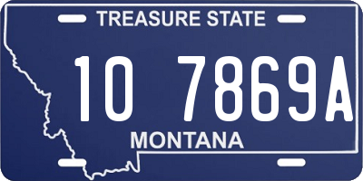 MT license plate 107869A