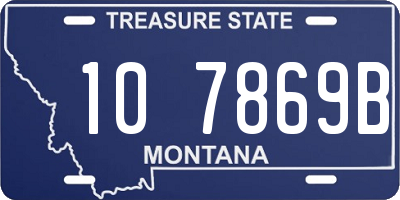 MT license plate 107869B