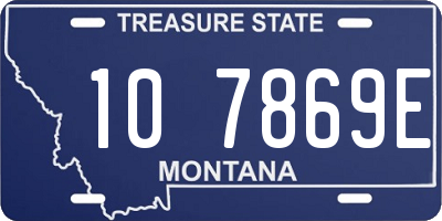 MT license plate 107869E