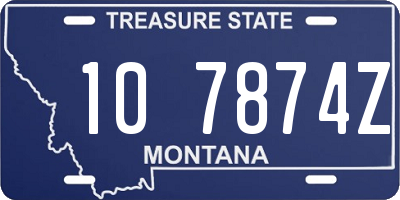 MT license plate 107874Z