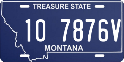 MT license plate 107876V