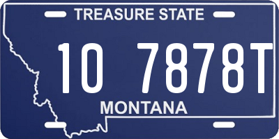 MT license plate 107878T