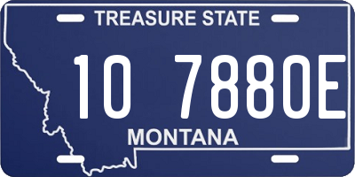 MT license plate 107880E