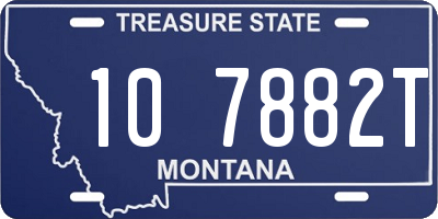 MT license plate 107882T