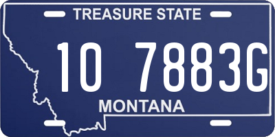 MT license plate 107883G