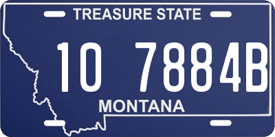 MT license plate 107884B