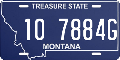 MT license plate 107884G