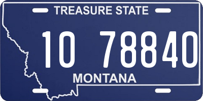 MT license plate 107884O