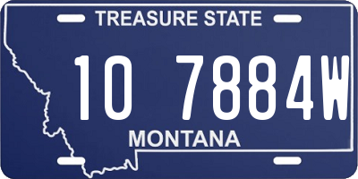 MT license plate 107884W