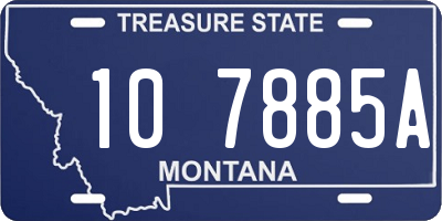 MT license plate 107885A