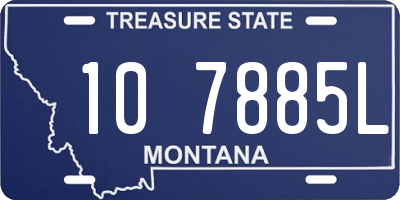 MT license plate 107885L