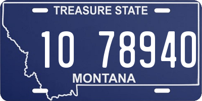 MT license plate 107894O