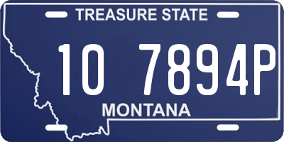 MT license plate 107894P