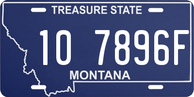 MT license plate 107896F