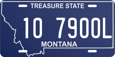 MT license plate 107900L