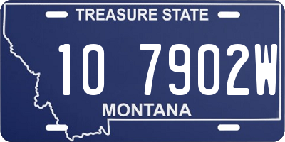 MT license plate 107902W