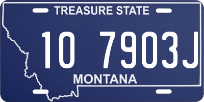 MT license plate 107903J