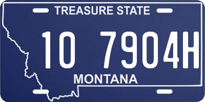 MT license plate 107904H