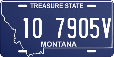 MT license plate 107905V