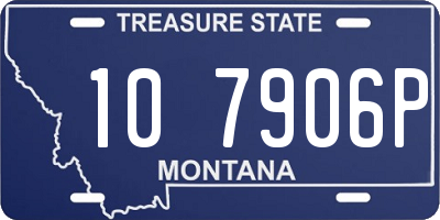 MT license plate 107906P