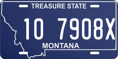 MT license plate 107908X